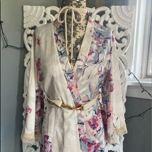 In Bloom Jonquil | floral robe midi length M/L